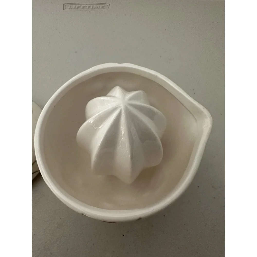 Vintage Ceramic Floral‎ Eggshell Shaped Juicer with Lid